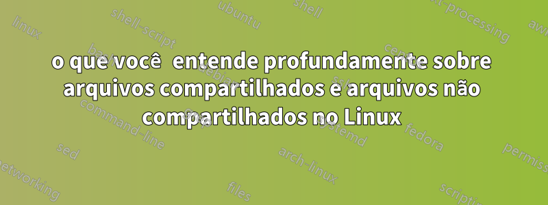 o que você entende profundamente sobre arquivos compartilhados e arquivos não compartilhados no Linux