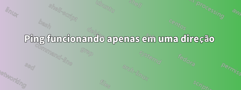 Ping funcionando apenas em uma direção