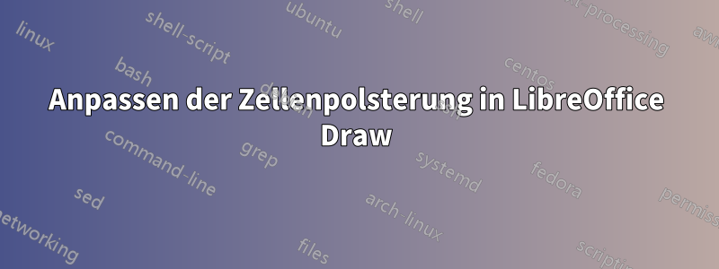 Anpassen der Zellenpolsterung in LibreOffice Draw