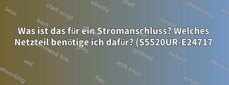Was ist das für ein Stromanschluss? Welches Netzteil benötige ich dafür? (S5520UR-E24717)