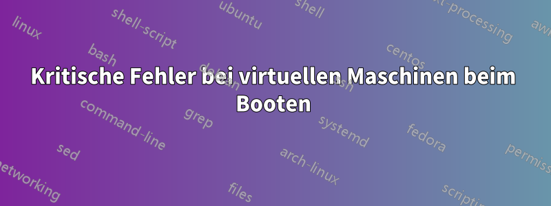 Kritische Fehler bei virtuellen Maschinen beim Booten