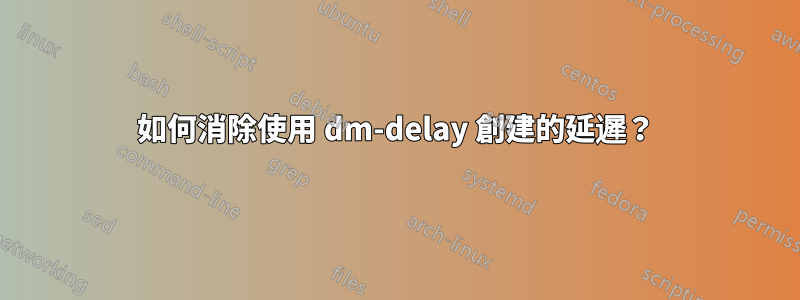 如何消除使用 dm-delay 創建的延遲？