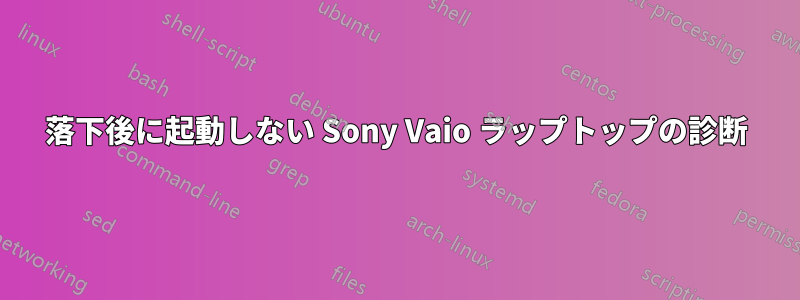 落下後に起動しない Sony Vaio ラップトップの診断