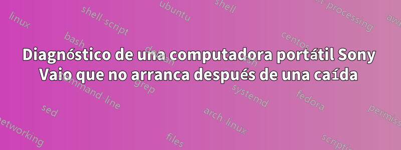 Diagnóstico de una computadora portátil Sony Vaio que no arranca después de una caída