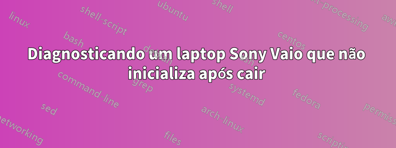 Diagnosticando um laptop Sony Vaio que não inicializa após cair