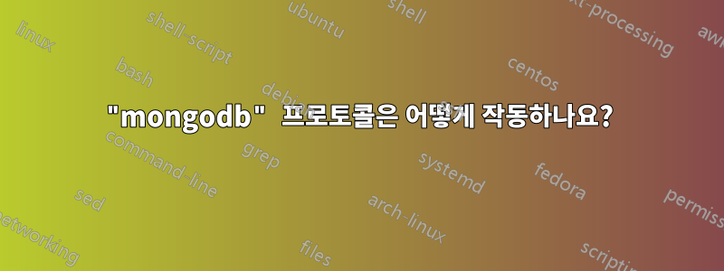 "mongodb" 프로토콜은 어떻게 작동하나요?