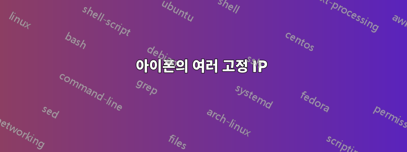 아이폰의 여러 고정 IP