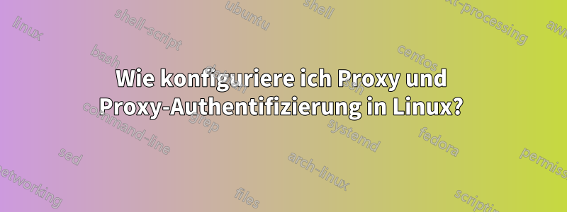 Wie konfiguriere ich Proxy und Proxy-Authentifizierung in Linux?