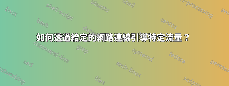 如何透過給定的網路連線引導特定流量？