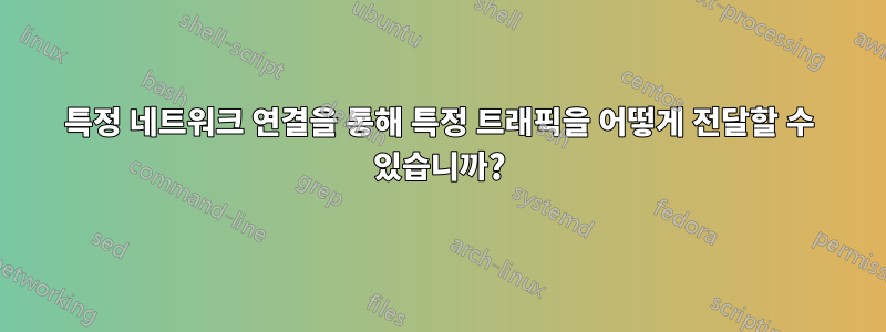 특정 네트워크 연결을 통해 특정 트래픽을 어떻게 전달할 수 있습니까?