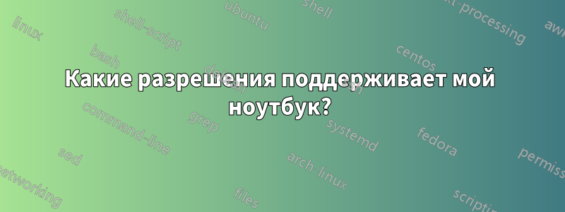 Какие разрешения поддерживает мой ноутбук?