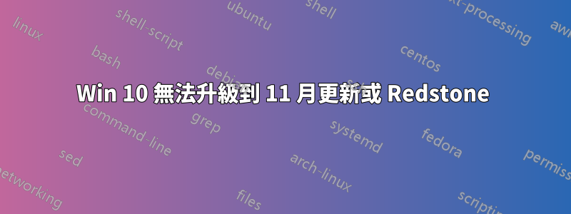 Win 10 無法升級到 11 月更新或 Redstone