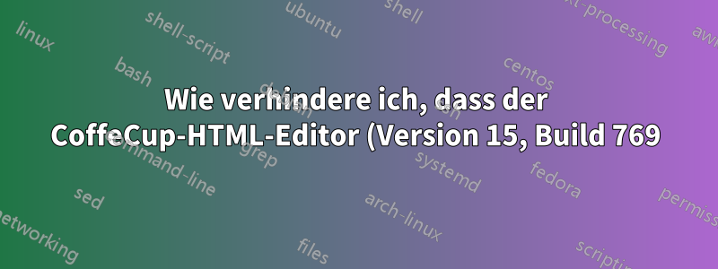 Wie verhindere ich, dass der CoffeCup-HTML-Editor (Version 15, Build 769) einen neuen Ordner erstellt, wenn ich eine Webseite von einem Server teste?