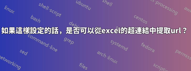 如果這樣設定的話，是否可以從excel的超連結中提取url？