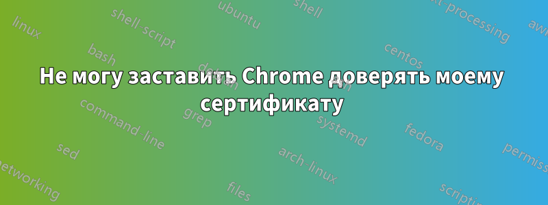 Не могу заставить Chrome доверять моему сертификату