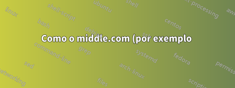 Como o middle.com (por exemplo) gera o hash do fragmento de URL?