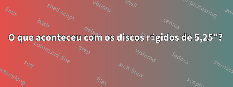 O que aconteceu com os discos rígidos de 5,25"?