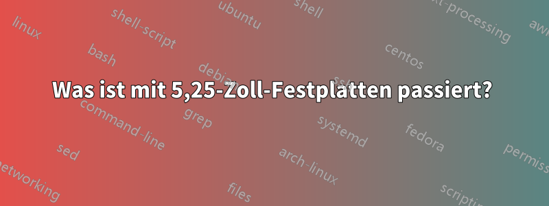 Was ist mit 5,25-Zoll-Festplatten passiert?