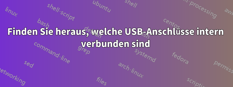 Finden Sie heraus, welche USB-Anschlüsse intern verbunden sind