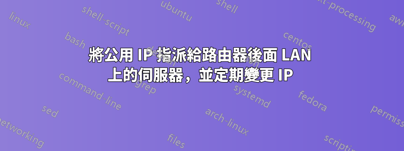 將公用 IP 指派給路由器後面 LAN 上的伺服器，並定期變更 IP