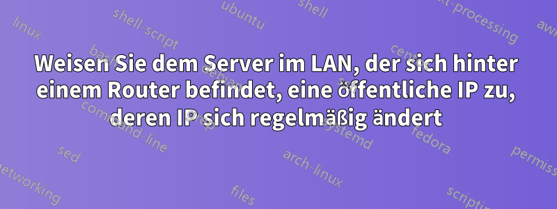 Weisen Sie dem Server im LAN, der sich hinter einem Router befindet, eine öffentliche IP zu, deren IP sich regelmäßig ändert