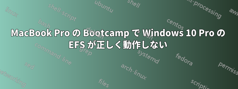 MacBook Pro の Bootcamp で Windows 10 Pro の EFS が正しく動作しない