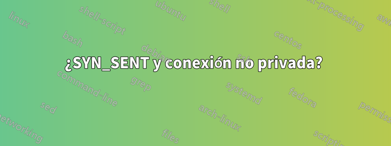 ¿SYN_SENT y conexión no privada?