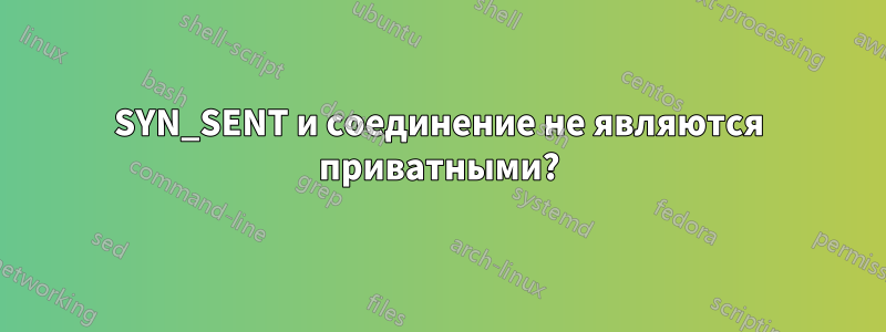 SYN_SENT и соединение не являются приватными?