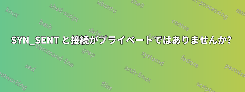 SYN_SENT と接続がプライベートではありませんか?