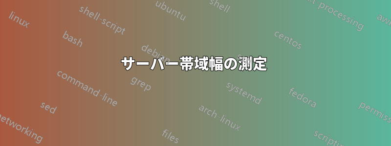 サーバー帯域幅の測定