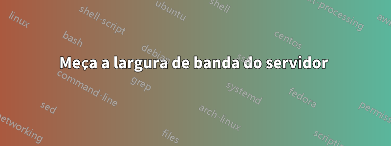 Meça a largura de banda do servidor