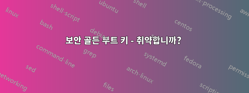 보안 골든 부트 키 - 취약합니까?