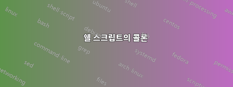 쉘 스크립트의 콜론