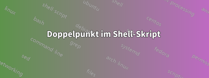 Doppelpunkt im Shell-Skript