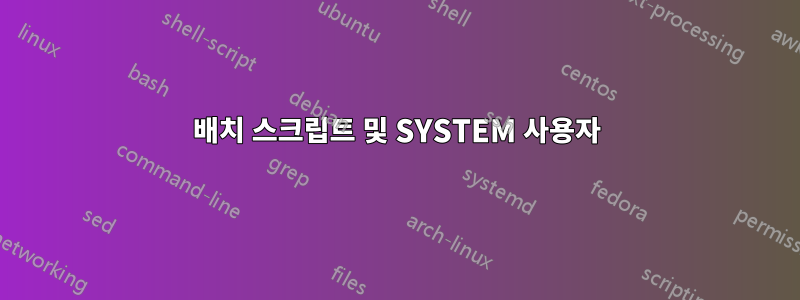 배치 스크립트 및 SYSTEM 사용자