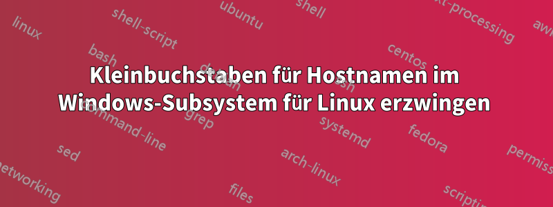 Kleinbuchstaben für Hostnamen im Windows-Subsystem für Linux erzwingen