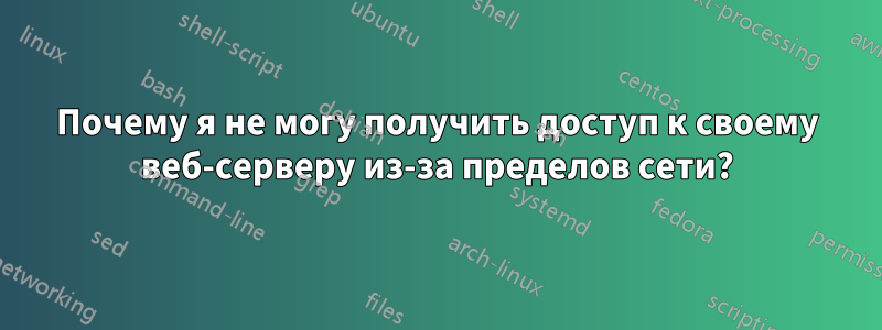 Почему я не могу получить доступ к своему веб-серверу из-за пределов сети?