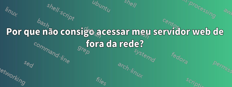 Por que não consigo acessar meu servidor web de fora da rede?