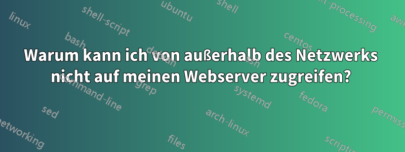 Warum kann ich von außerhalb des Netzwerks nicht auf meinen Webserver zugreifen?