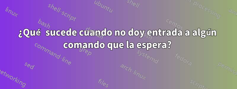 ¿Qué sucede cuando no doy entrada a algún comando que la espera?