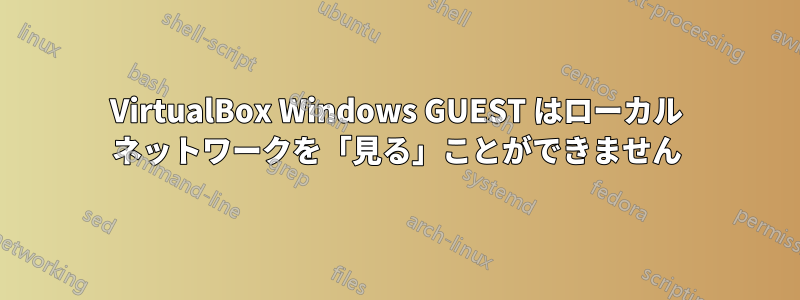 VirtualBox Windows GUEST はローカル ネットワークを「見る」ことができません