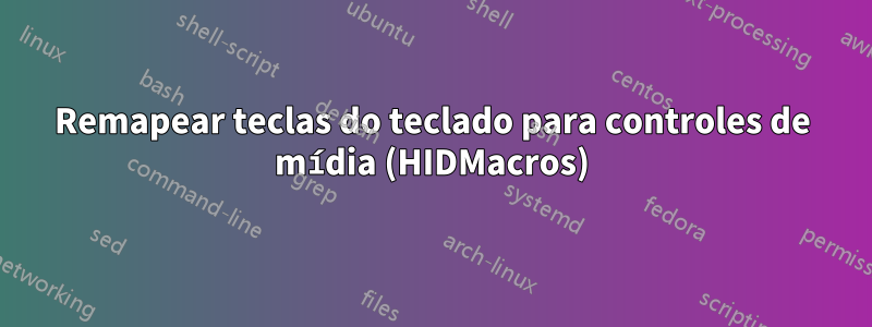 Remapear teclas do teclado para controles de mídia (HIDMacros)