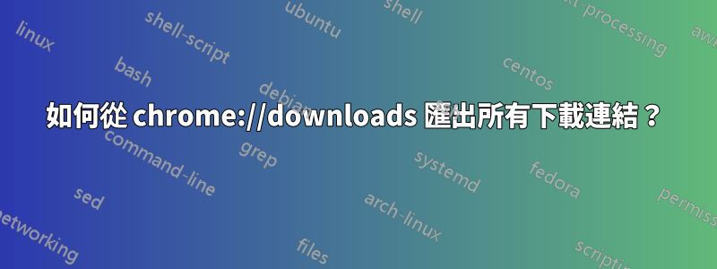 如何從 chrome://downloads 匯出所有下載連結？