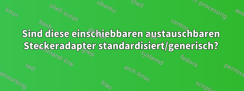 Sind diese einschiebbaren austauschbaren Steckeradapter standardisiert/generisch?