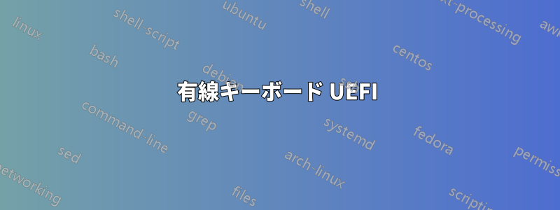 有線キーボード UEFI