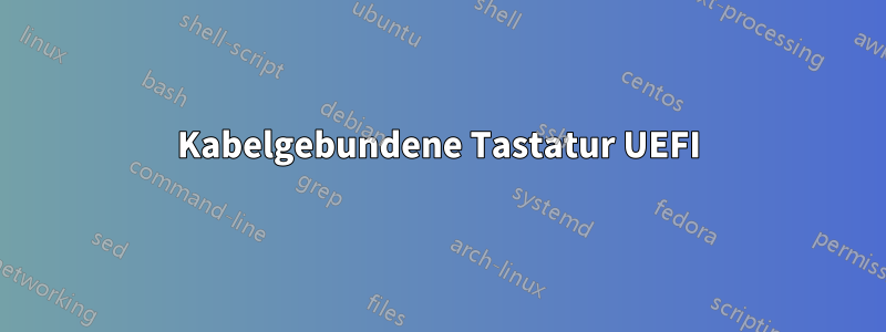 Kabelgebundene Tastatur UEFI