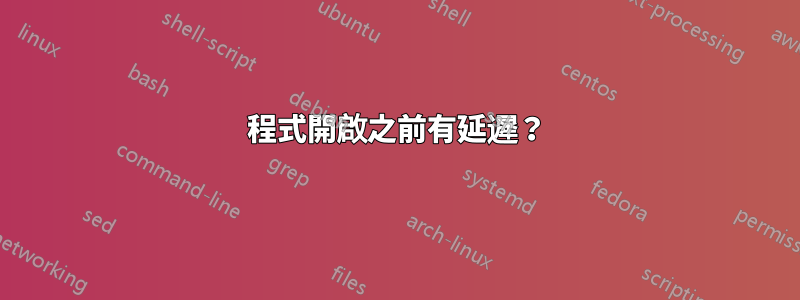 程式開啟之前有延遲？