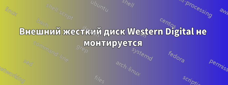 Внешний жесткий диск Western Digital не монтируется