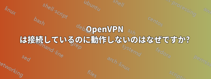 OpenVPN は接続しているのに動作しないのはなぜですか?