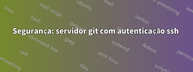 Segurança: servidor git com autenticação ssh